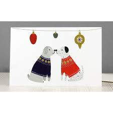 Kissing Dogs Christmas Cards Pack