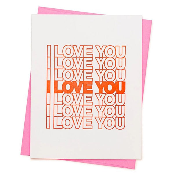 I Love You Neon Card