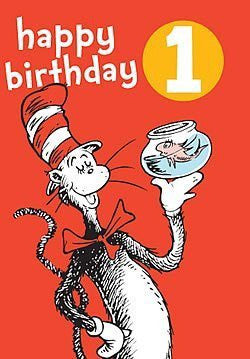 Cat In The Hat One Badge Card