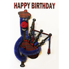 Nessie With Bagpipes Birthday Card