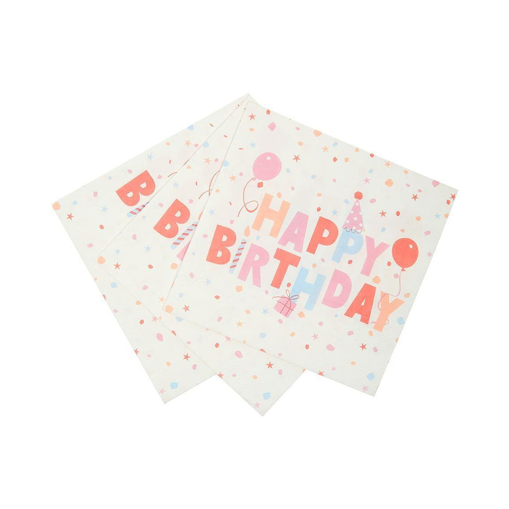 Pack of 20 Eco Happy Birthday Napkins