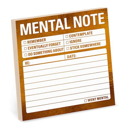 Mental Note Metallic Sticky Notes