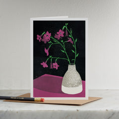 Nicotiana Linocut Card
