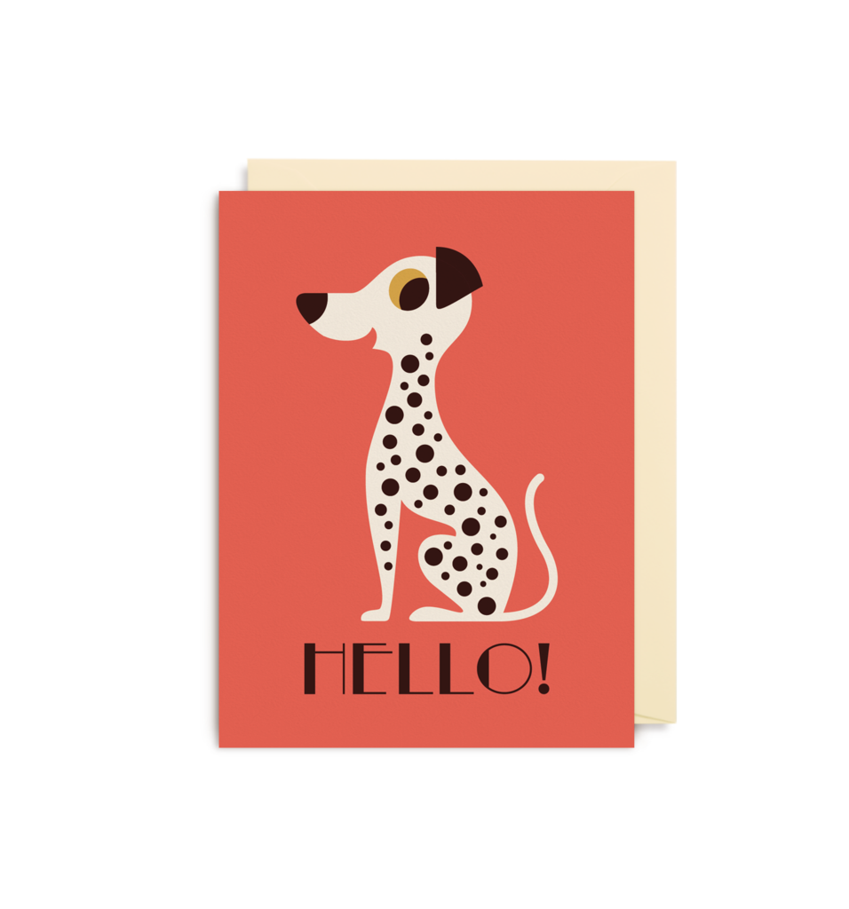 Hello Dalmatian Mini Card