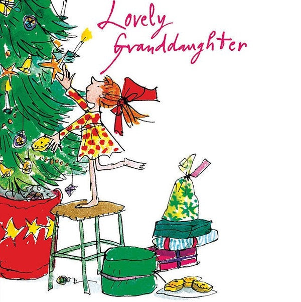 Lovely Granddaughter Christmas Card