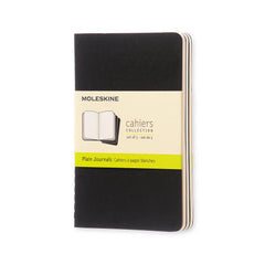 Moleskine Cahiers Set of 3 Plain Pocket Journals Black