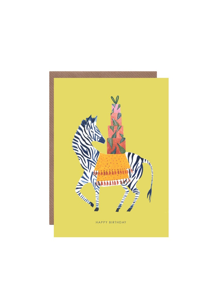 Happy Birthday Zebra Card
