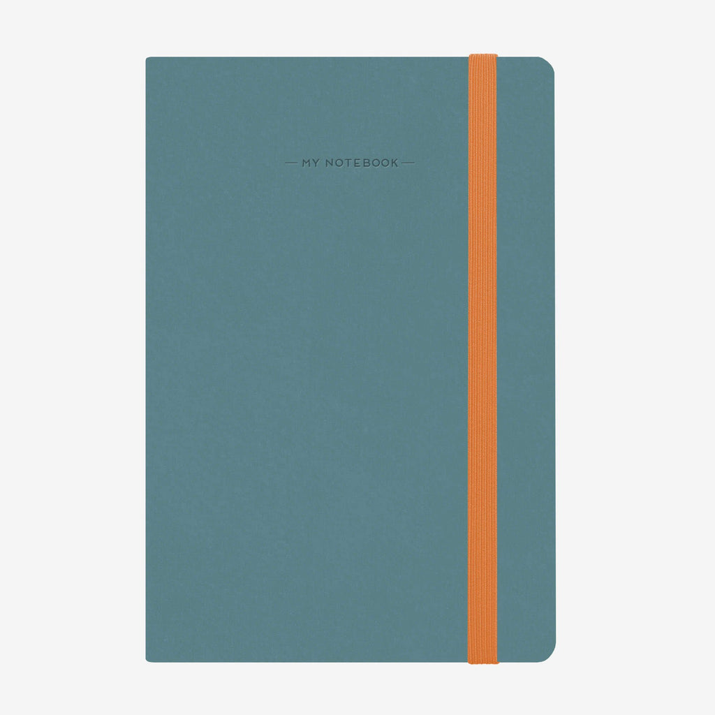 Medium Squared Blue Grey Notebook
