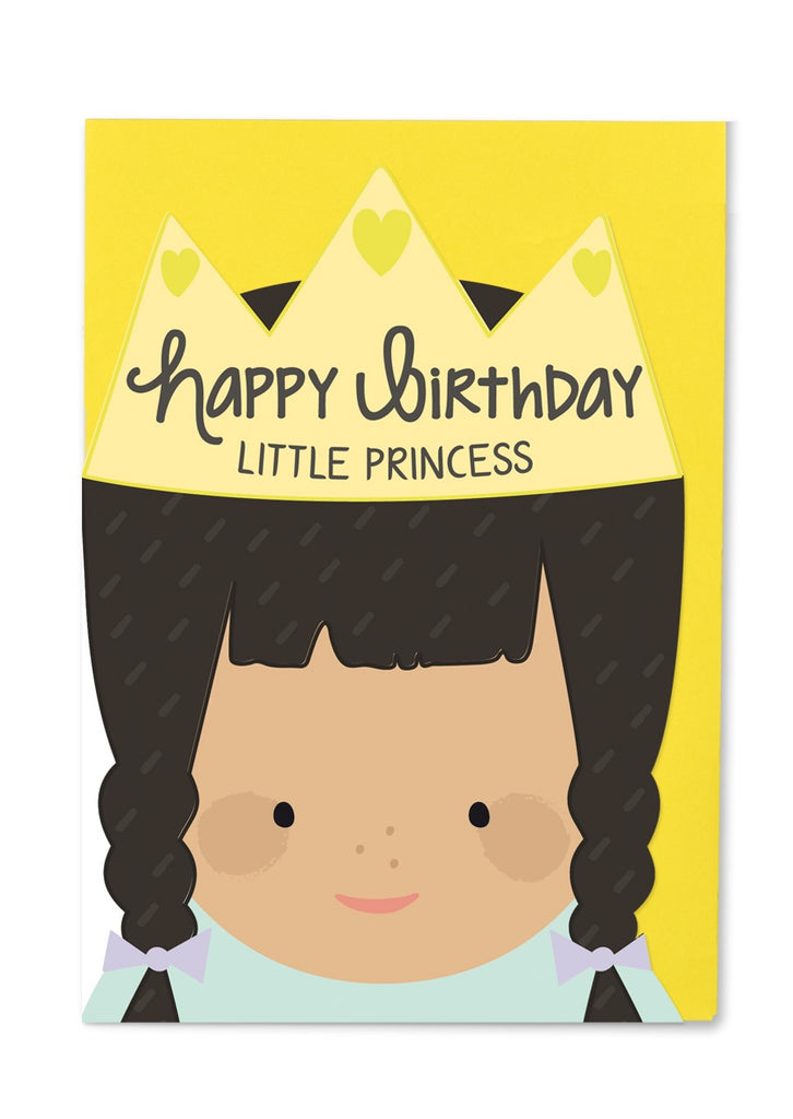 Happy Birthday Little Princess Cut Out Card