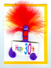 Puffy Happy 30th Birthday Card