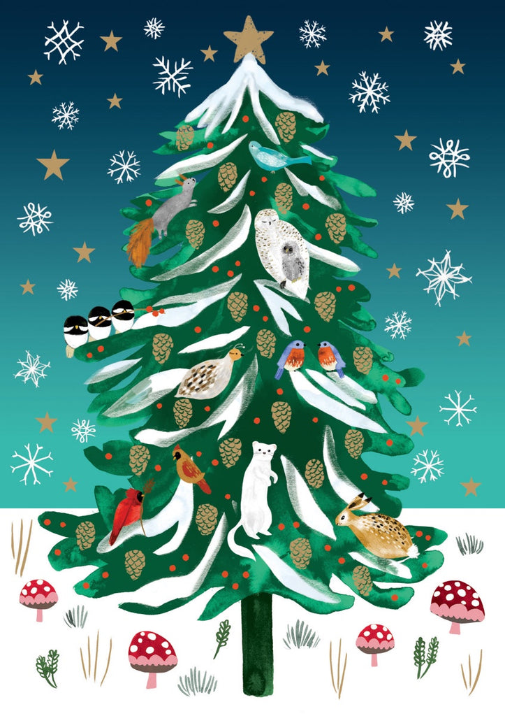 Woodland Conifer Christmas Card Set