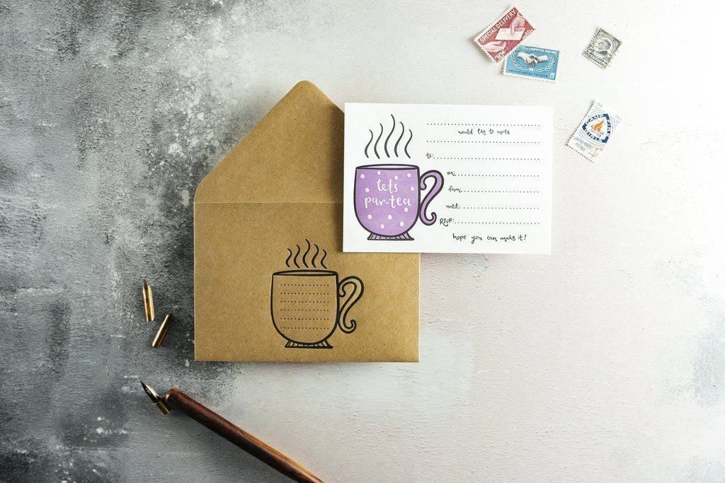 Let’s Par-Tea Invitations Set