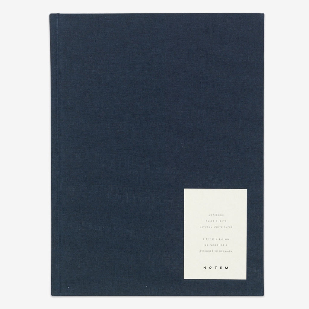 Even Dark Blue Large Hardcover Notebook by Notem