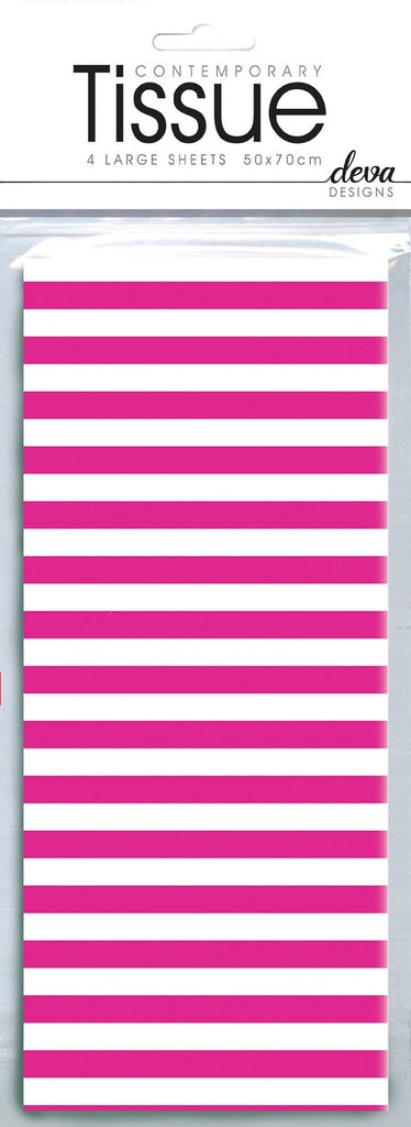 Fuchsia Stripe Tissue Paper
