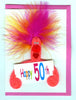 Puffy Happy 50th Birthday Card