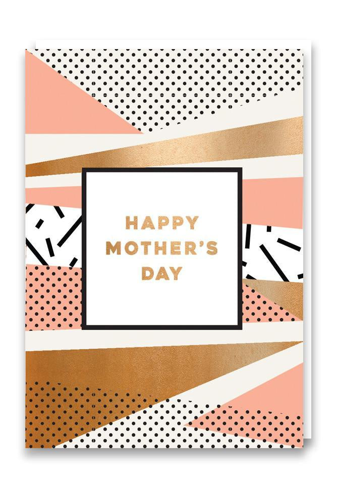 Happy Mother's Day Pink and Bronze Card