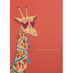 Giraffe Eyes for You Valentines Day Card