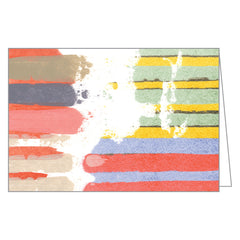 Painted Stripes Large Notecard Box