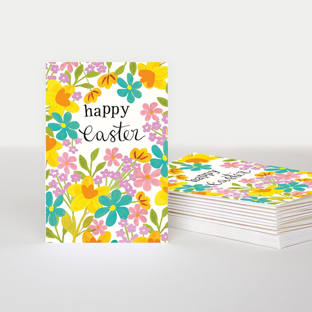 Happy Easter Floral Pack of 10 Cards