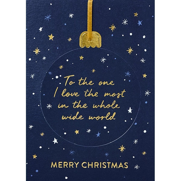 One I Love Bauble Christmas Card