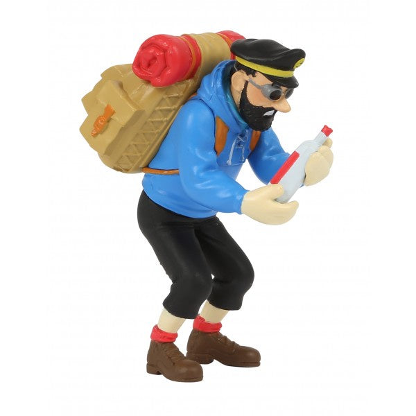 Captain Haddock with Whisky Bottle Figure 8cm