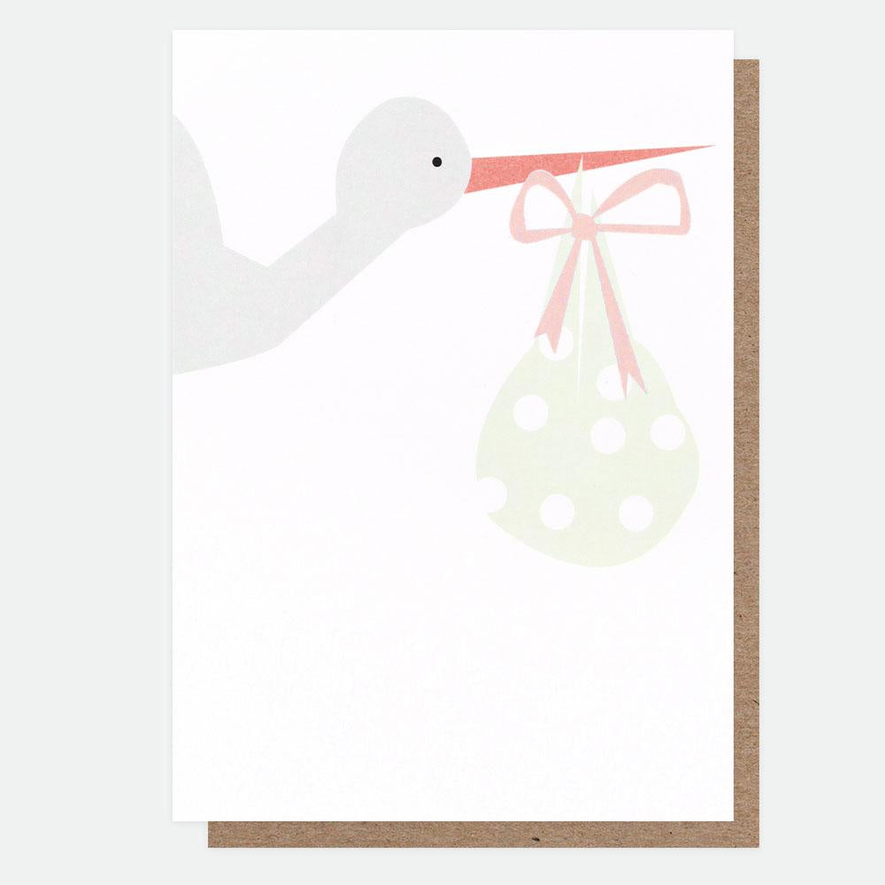 Stork Pink Ribbon Card
