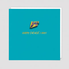 Super Dad Pin Badge Card