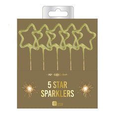 Gold Star Shaped Sparklers