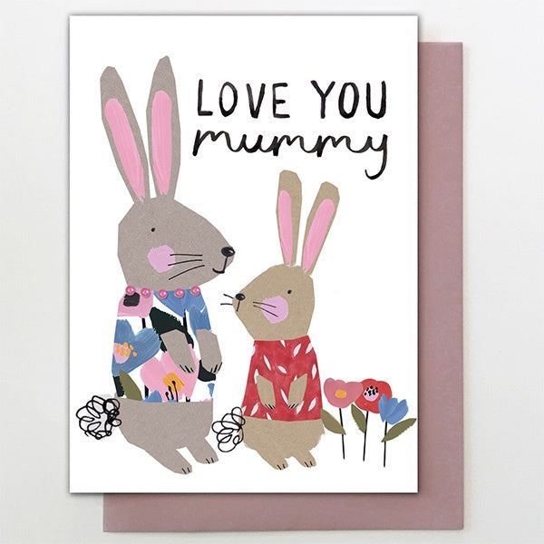 Love You Mummy Rabbits Card