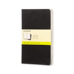 Moleskine Large Cahiers Plain Journals Set of 3 Black