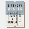 Birthday Cake And Candles Ticket Card