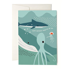 Happy Birthday Underwater Giants Card