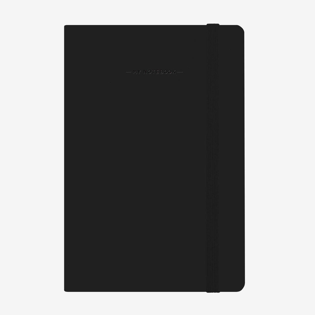Medium Plain Black Notebook