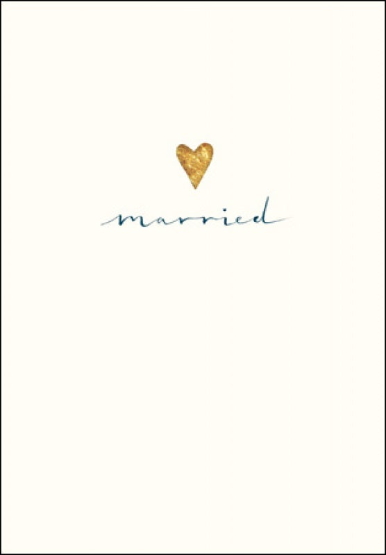 Married Gold Heart Card