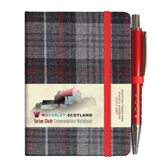Mini Tartan Notebook with Pen - Castle Grey