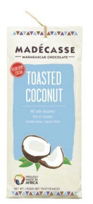 Madécasse Toasted Coconut 44% Milk Chocolate Bar