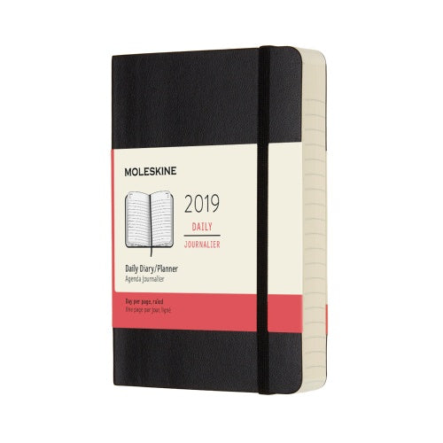 2019 Moleskine Pocket Daily Planner Softcover Black