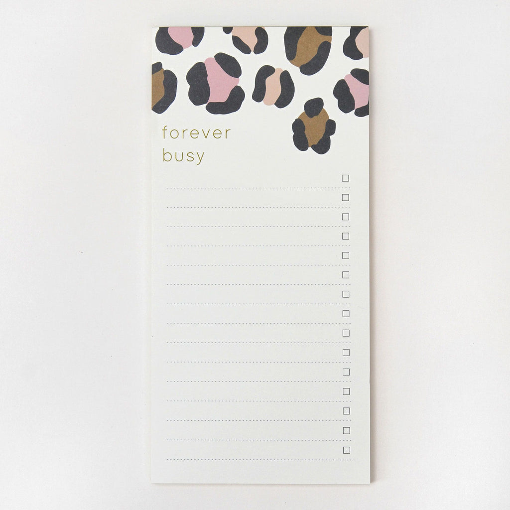 Leopard Print Forever Busy List Pad