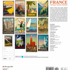 2022 France: Vintage Travel Posters Wall Calendar