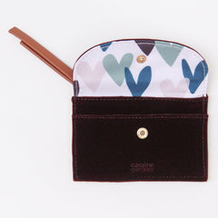 Aubergine Velvet Cardholder Coin Purse