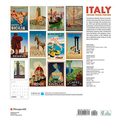 2022 Italy: Vintage Travel Posters Wall Calendar