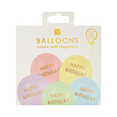 Pastel Balloons Pack of 5
