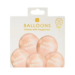 Rose Gold Balloons Pack of 5