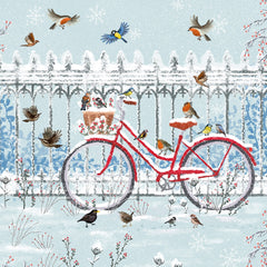 Bicycle in the Snow Charity Card Pack