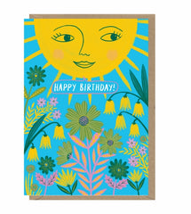 Blue Birthday Sun Card