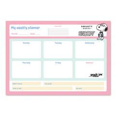 Snoopy A3 Weekly Planner Notepad Pink