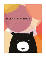 Bear and Balloons Birthday Card