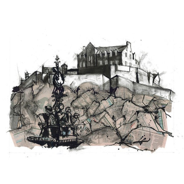 Edinburgh Castle Illustration Card
