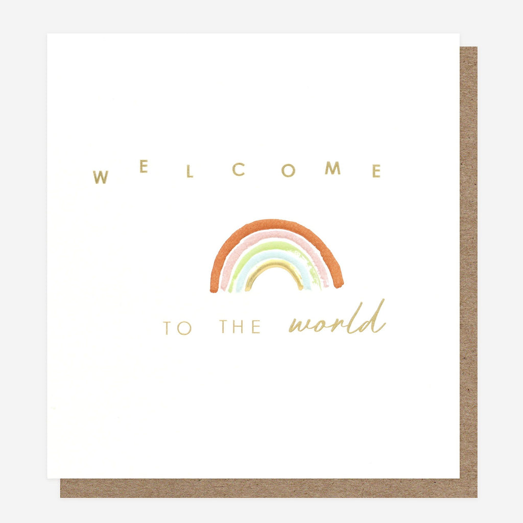 Welcome To The World Rainbow Card