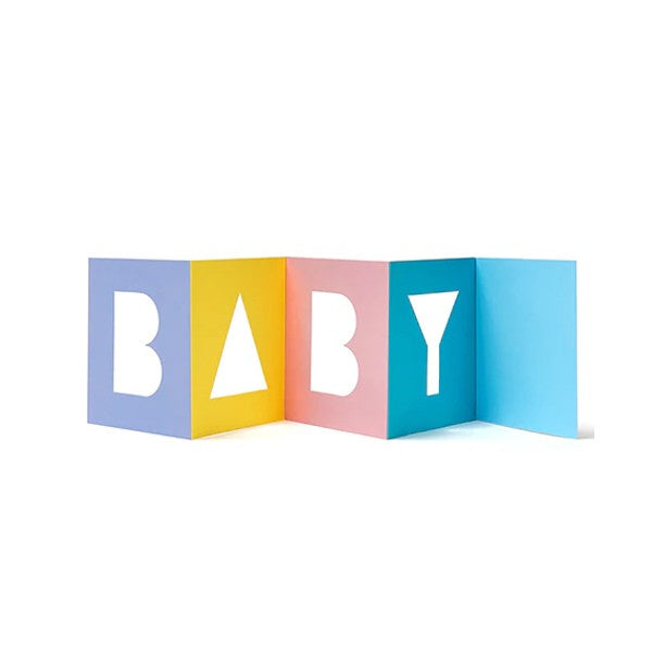 Baby Block Die Cut Card